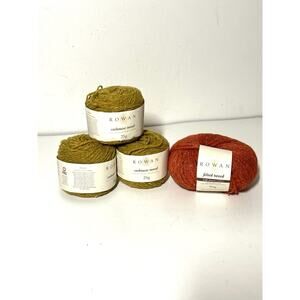 Rowan Yarn Lot 3 Cashmere Tweed Mustard DK 96 Yds 1 Felted Tweed Kaffe Zinnia DK